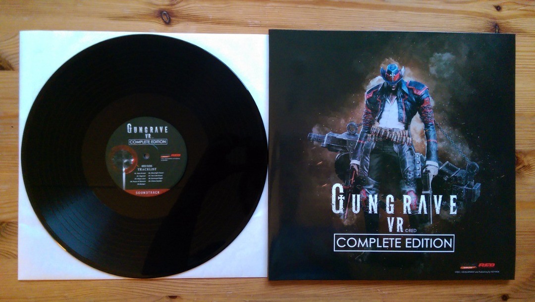 Album: Gungrave VR Complete Edition Soundtrack
Artist(s): Tsuneo Imahori, Unknown
Label: Red Entertainment / Iggymob, 2018
Games: Gungrave VR

This is one of those lovely releases that require you to buy a huge box fo a game (and some other stuff) in order to get the music on vinyl. But it's also an interesting title as I doubt many people expected this to be released on vinyl. I sure didn't.

A weird thing about this is the set's total lack of credits. It includes the soundtrack on both vinyl and CD, but all I've been able to find is a news article on the game saying that original Gungrave composer Tsuneo Imahori did the opening track "Bara Armati" - no word on who did the rest. And it so happens that "Bara Armati" is the best track of the release by far - it's a great upbeat song with lots of horn and attitude. The rest isn't bad, but they're a far cry from the level that this release opens with. "Bara Armati" is the only track longer than 2 minutes and the total runtime is just under 20 minutes, so you're not getting a whole lot of music for your money either. Of course, if you dig the album then it's a focused listen and some of the extra tracks to rock pretty hard ("The Cold Chaser" and "Ãšltimo Batallar" in particular), but it feels like they're over before they begin.

The record is good ol' black vinyl and it comes in a gatefold jacket that some pretty badass art with the main character shooting a giant bio-mecha spider-thing. So it's got that going for it. The whole box set retailed at around $100, but has quickly dropped to around $35 and is still available, so you can at least check it out without having to murder your wallet.

#vinyl #instavinyl #vgmvinyl #vgm #videogamemusic #gaming #blipblop #records #gamemusic #soundtrack #music #videogamevinyl #vinylcollector #vinylcollection #vinylrecords #nowspinning #nowplaying #nowlistening #vinyljunkie #vinyligclub #igvinyl #gungravevr #tsuneoimahori #redentertainment #iggymob #gungrave