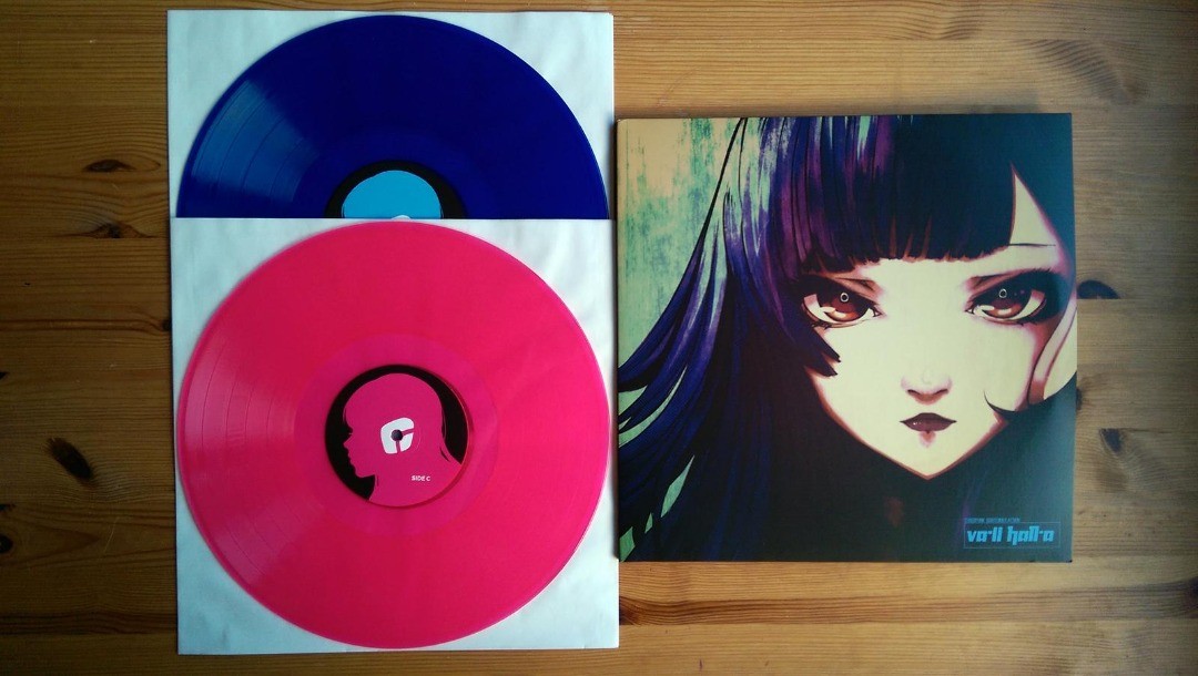 Album: VA-11 HALL-A Official Soundtrack
Artist(s): Garoad
Label: Black Screen Records (@blackscreenrecords), 2017
Games: VA-11 HALL-A

In anticipation of today's upcoming VA-11 HALL-A announcement from Black Screen Records I thought it fitting to take a look at its original vinyl release from all the way back in 2017. For those out of the loop VA-11 HALL-A is a cyberpunk bartending visual novel-style adventure game that's all about mixing drinks and changing lives by affecting the moods (and sobriety levels) of your patrons. For each new patron you get to choose a playlist of music from the bar's jukebox and that's the game's soundtrack - and there's over 3 hours of it!

Think of the music as an 80s synthwave anime soundtrack mixed with 90s 16-bit game tunes and we're somewhere around the right spot. It's a solid mix of upbeat and chill tracks and something that always feels right when putting it on - a "perfect for almost any occasion" soundtrack. And it fits the setting of the game too (surprise - something I've actually played!) and helps build that unique atmosphere and the occasional Karmotrine induced dream. It's hard to pick favorites, but "Hopes And Dreams", "Karmotrine Dream" and Your Love Is A Drug" are up there for me. Obviously a 2LP can't contain the full 3+ hour score, but it's a nice selection of some of the game's imo best tracks (curated by composer Garoad himself).

My copy of the release is the first pressing on blue and pink translucent colored vinyl. It comes in a gatefold jacket and includes some goodies such a booklet with a portrait of one of the in-game characters and a poster for an in-game event. It's a lovely pressing too and it's seen several repressings on different color vinyl. It's sold out now, but... keep an eye on Black Screen Records' feeds for the next few hours :)

#vinyl #instavinyl #vgmvinyl #vgm #videogamemusic #gaming #blipblop #records #gamemusic #soundtrack #music #videogamevinyl #vinylcollector #vinylcollection #vinylrecords #nowspinning #nowplaying #nowlistening #vinyljunkie #vinyligclub #igvinyl #va11halla #garoad #blackscreenrecords #sukebangames